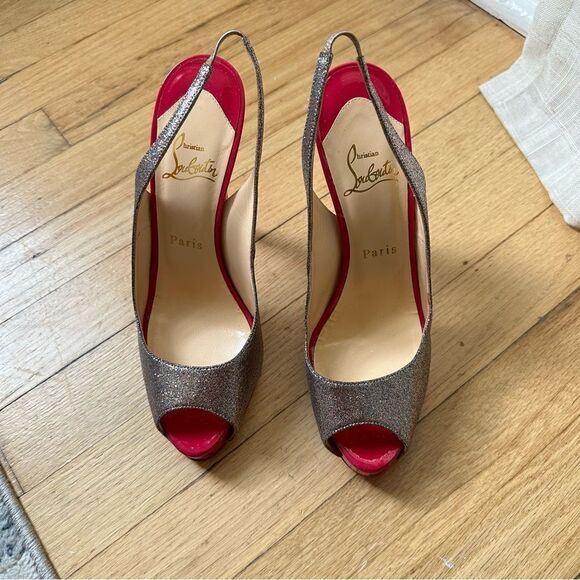 CHRISTIAN LOUBOUTIN N* Prive 120 Glitter Pumps - Picture 2 of 12